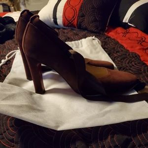 Christian Louboutin size 9.5 brown suede pumps